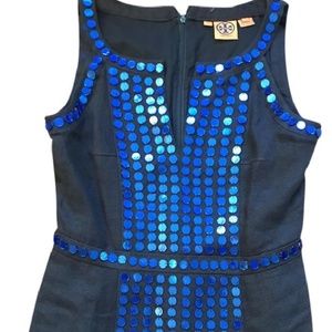 Tory Burch Navy Elsa with Bright Circle Beading 8